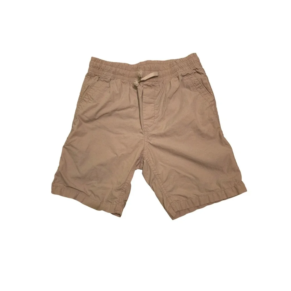 Gap Kids Boys Tan Khaki Pull On Chino Shorts Size XL 12 Elastic Waist Cotton